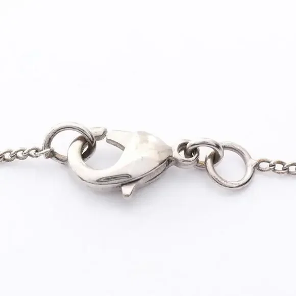 CHANEL Authentic White Logo Necklace
